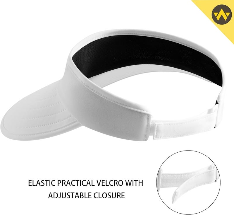 Wander Sun Visor Hats for Women Wide Brim UV Protection Adjustable Large Golf Beach Cap Packable Travel Sport Visor - Image 3